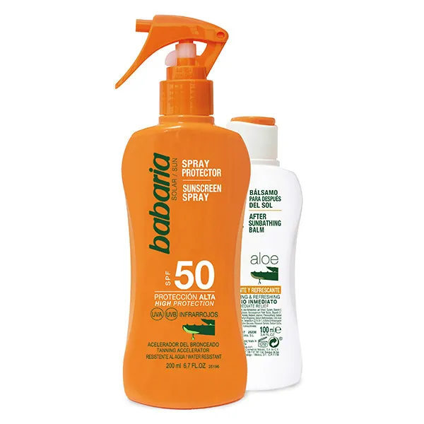 

Спрей Spf50+После загара Pack Solar Babaria, 300 ml