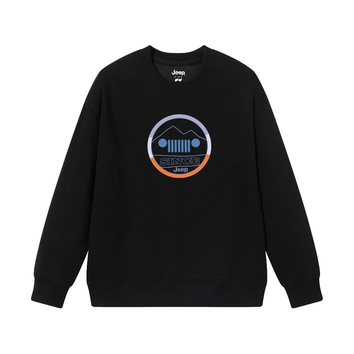 Свитшот детский с круглым вырезом утепленный Grade School Jeep, Coffee[Fleece-Lined] — фото 4