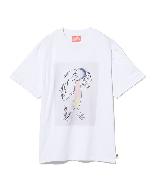 

BEAMS T Футболка, хлопок, BEAMS, белый