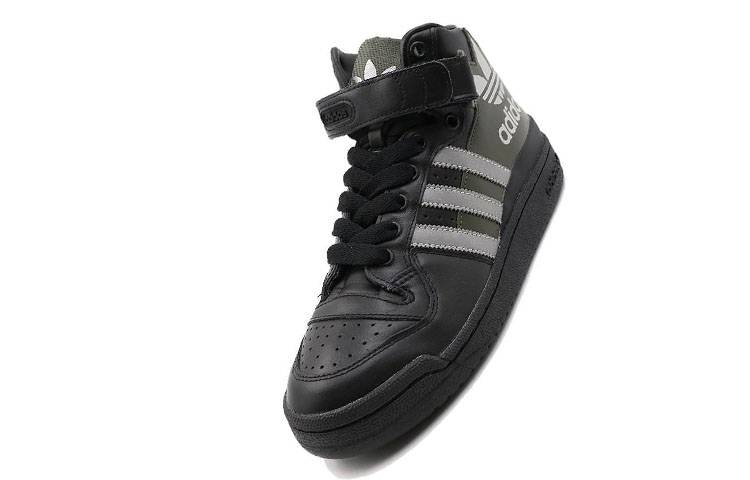 Adidas Originals Кроссовки для скейтбординга FORUM Mid top, устойчивые к истиранию, унисекс, черно-зеленые — фото 4