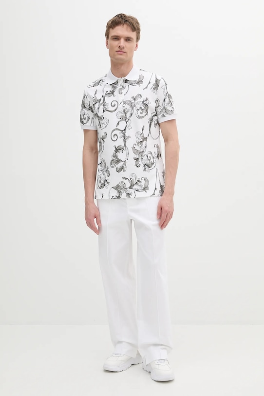 

Хлопковая поло Versace Jeans Couture, белый