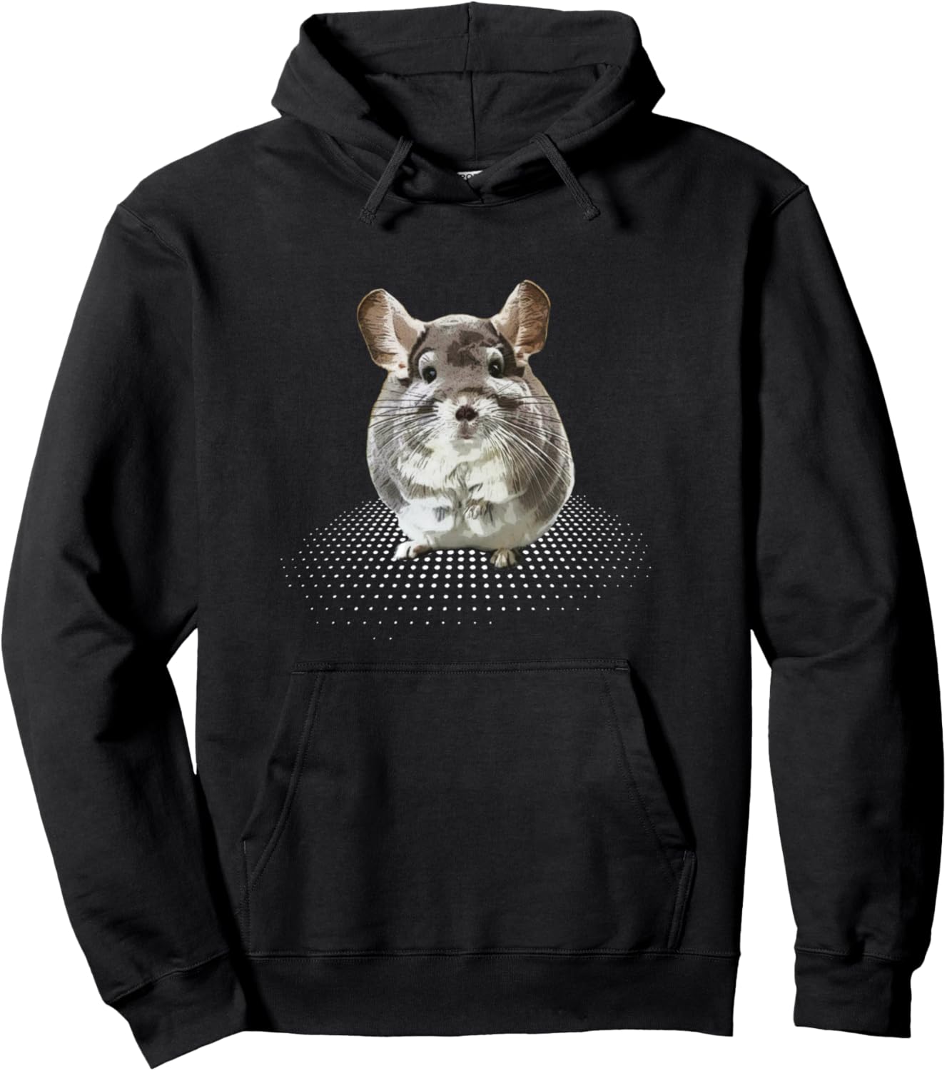 

Худи с рисунком шиншиллы, черный Nagetier Chinchilla Design