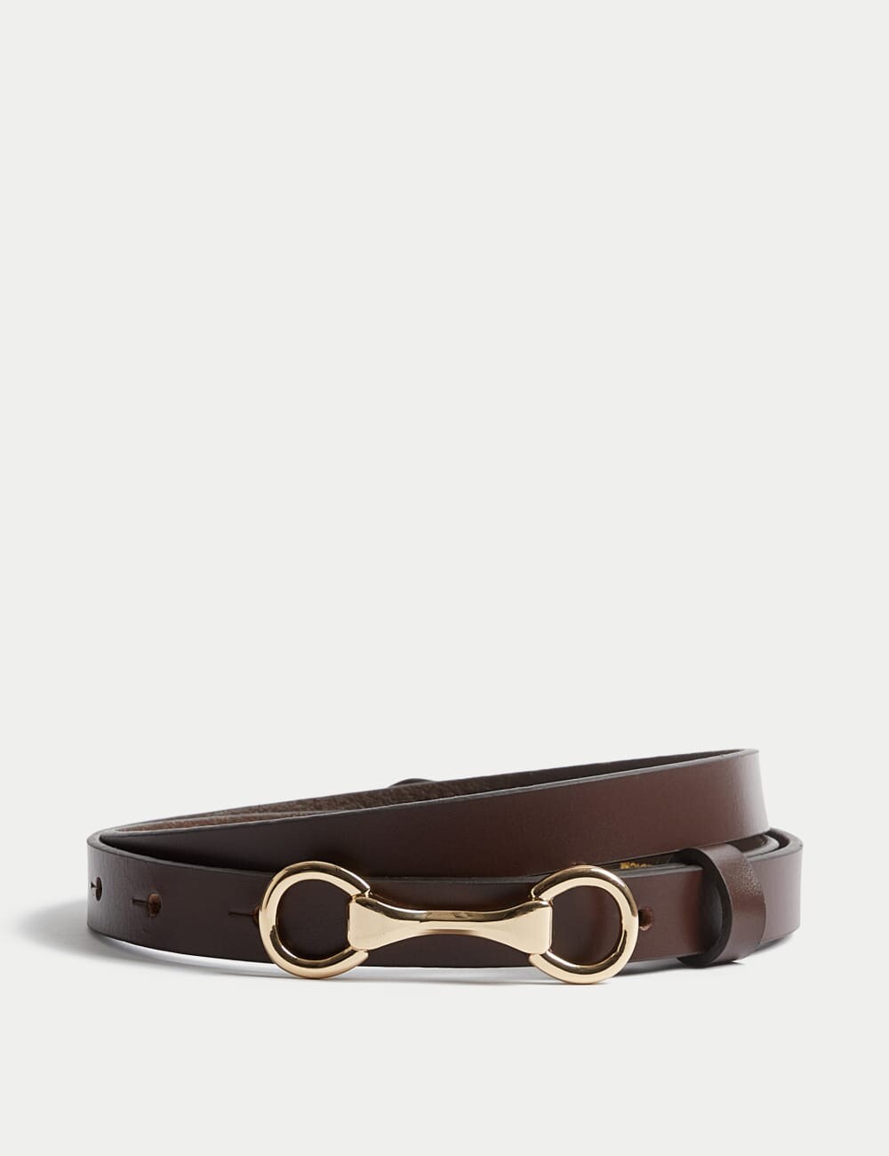 

Кожаный поясной ремень Snaffle Marks & Spencer, цвет Chocolate