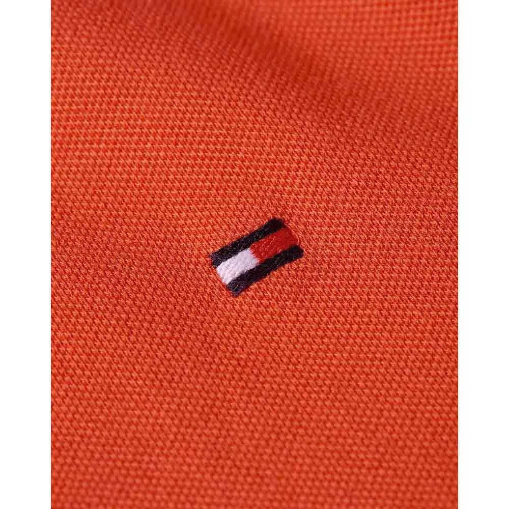 Поло с коротким рукавом Tommy Hilfiger Open Slim Fit, оранжевый — фото 3