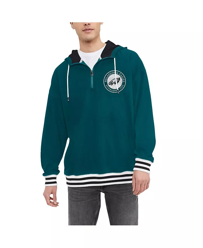 

Мужская толстовка Philadelphia Eagles Aaron с молнией на четверть, цвет Midnight Green Tommy Hilfiger