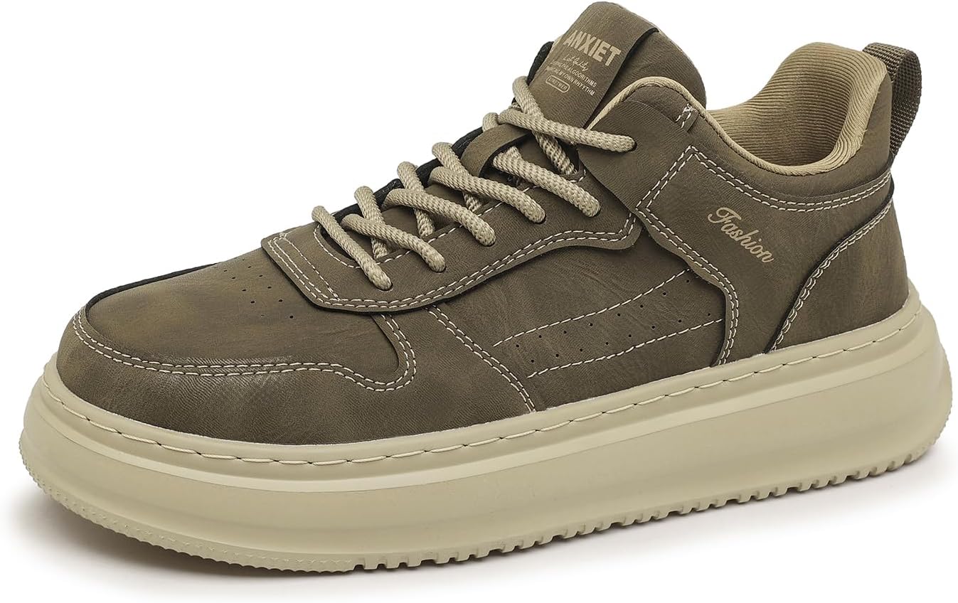 

Мужские кроссовки LHYXU осенне-зимние средней высоты с платформой, для повседневной носки, официальных мероприятий и спорта, хаки