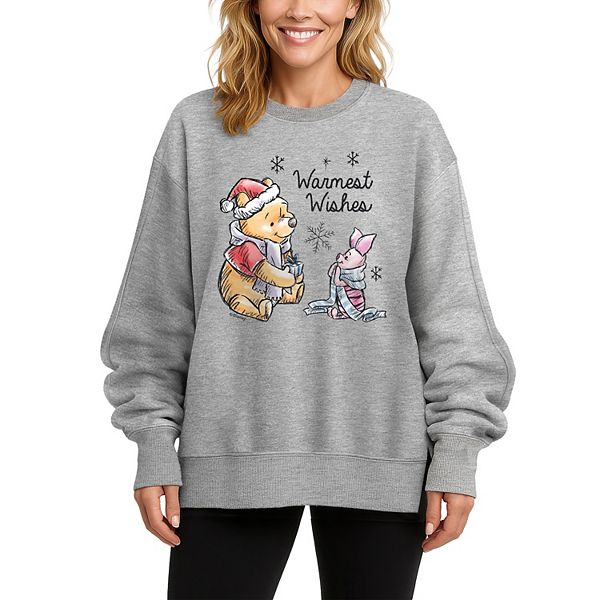 

Женский оверсайз флисовый свитшот Winnie the Pooh Warmest Wishes Disney, Athletic Heather