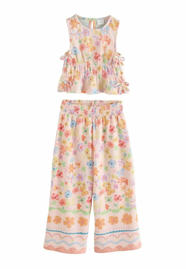 Блузка прямого кроя с широким поясом Next, Flower Print
