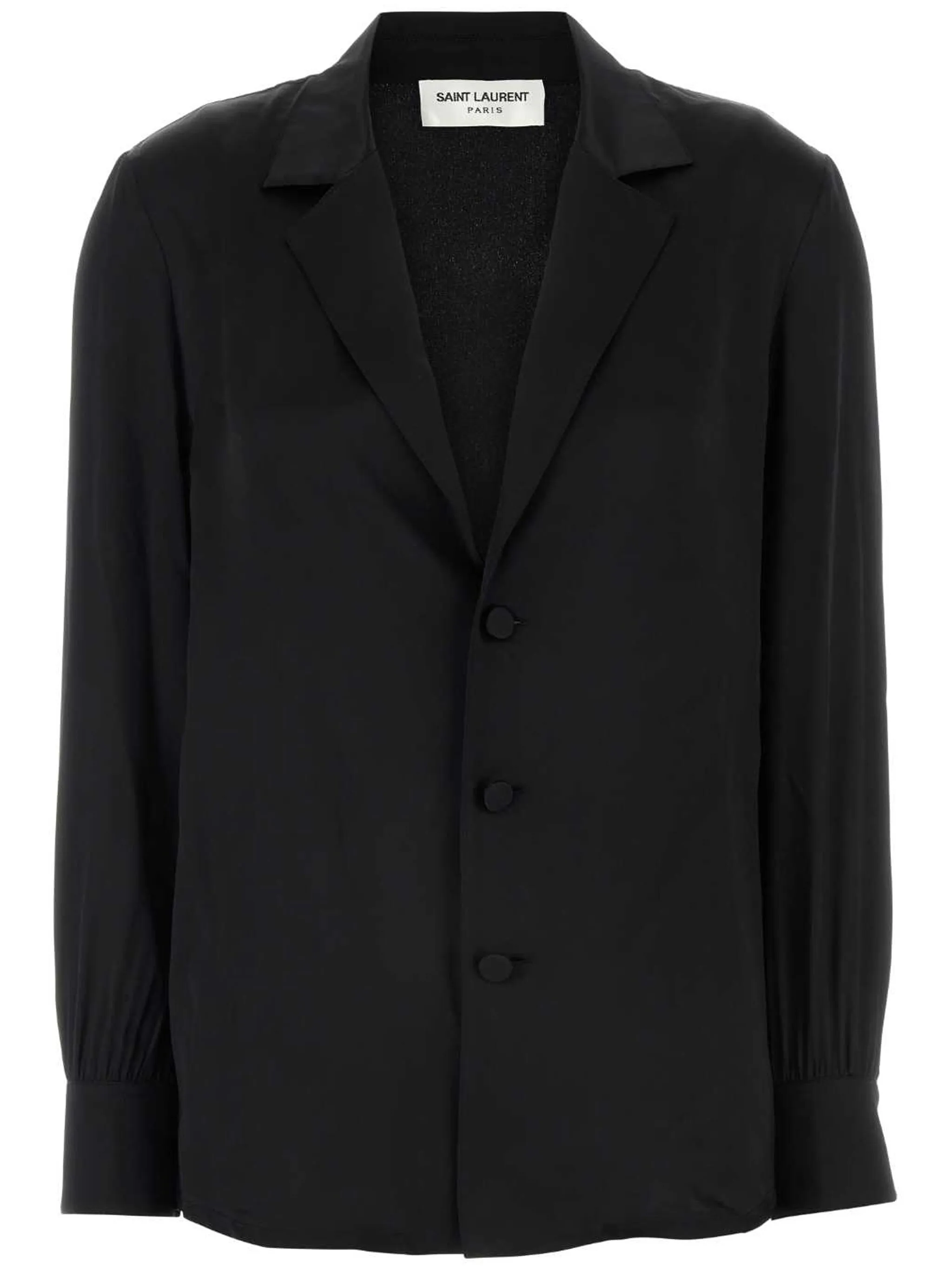 

Шелковая рубашка Saint Laurent, черный