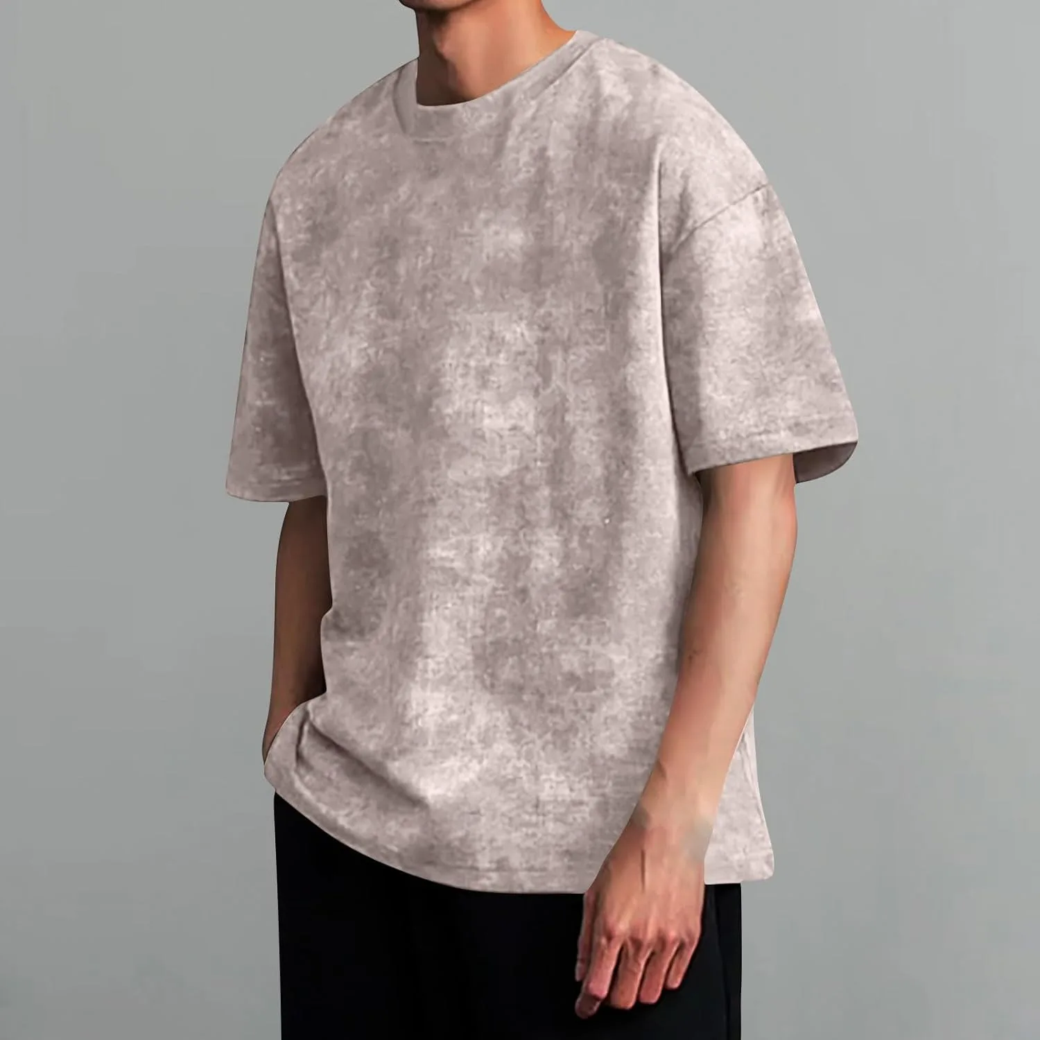 Мужская футболка Oversized Vintage Loose Fit Washed Tee — фото 2