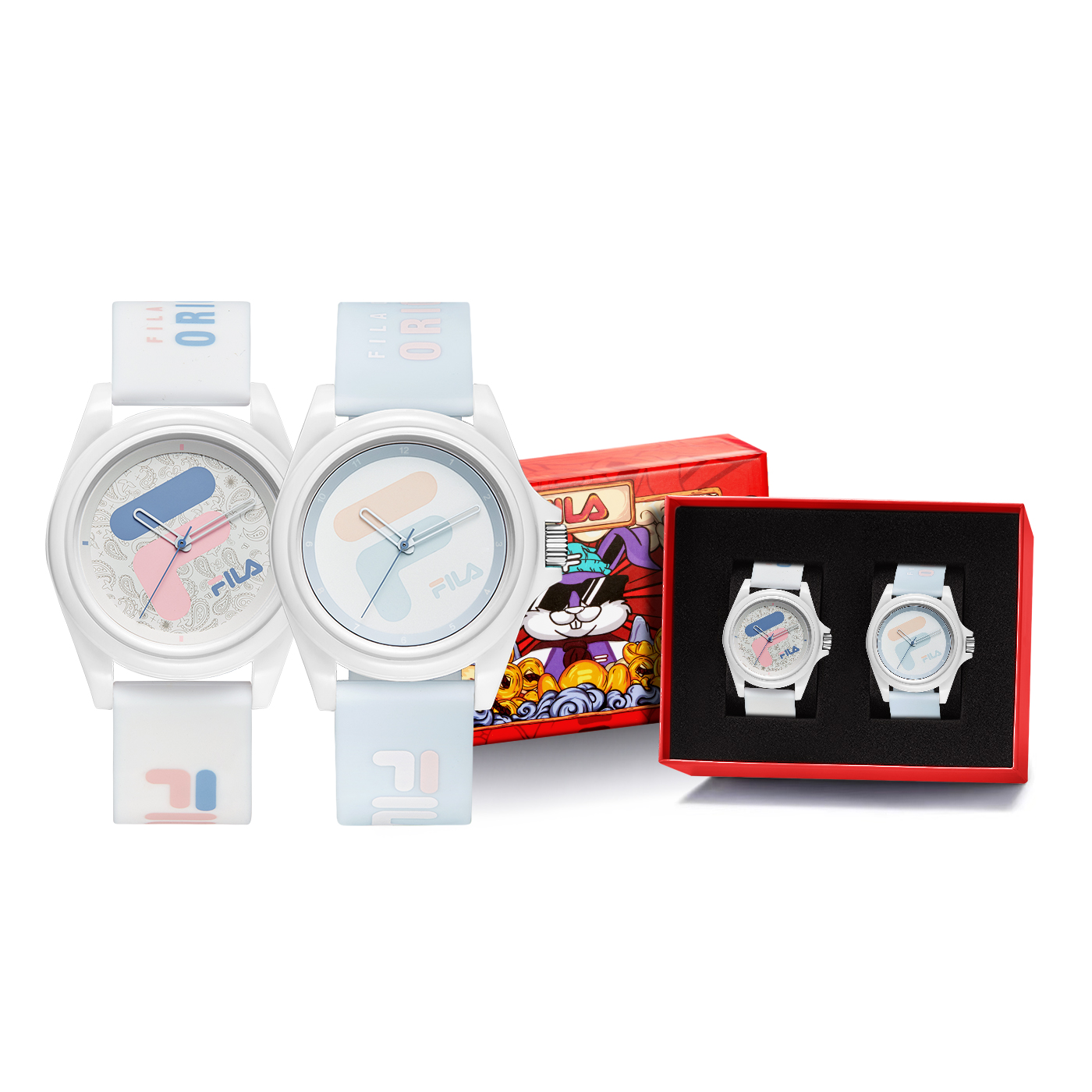 

FILA Часы 6113 Collection Wrist Watch Quartz Movement Silicone Strap White Dial Unisex