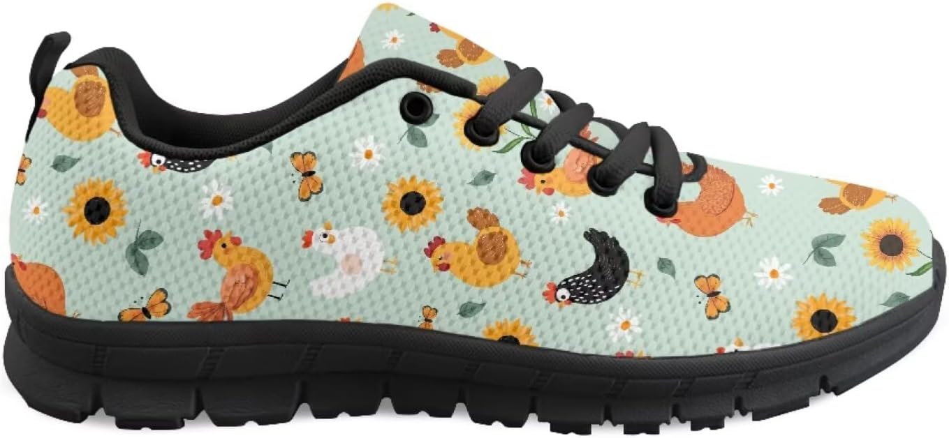 

Кроссовки GETELINSENG с американским флагом для мужчин, кеды, легкие, для прогулок и бега, с подошвой EVA, не скользящие, Rooster Sunflower