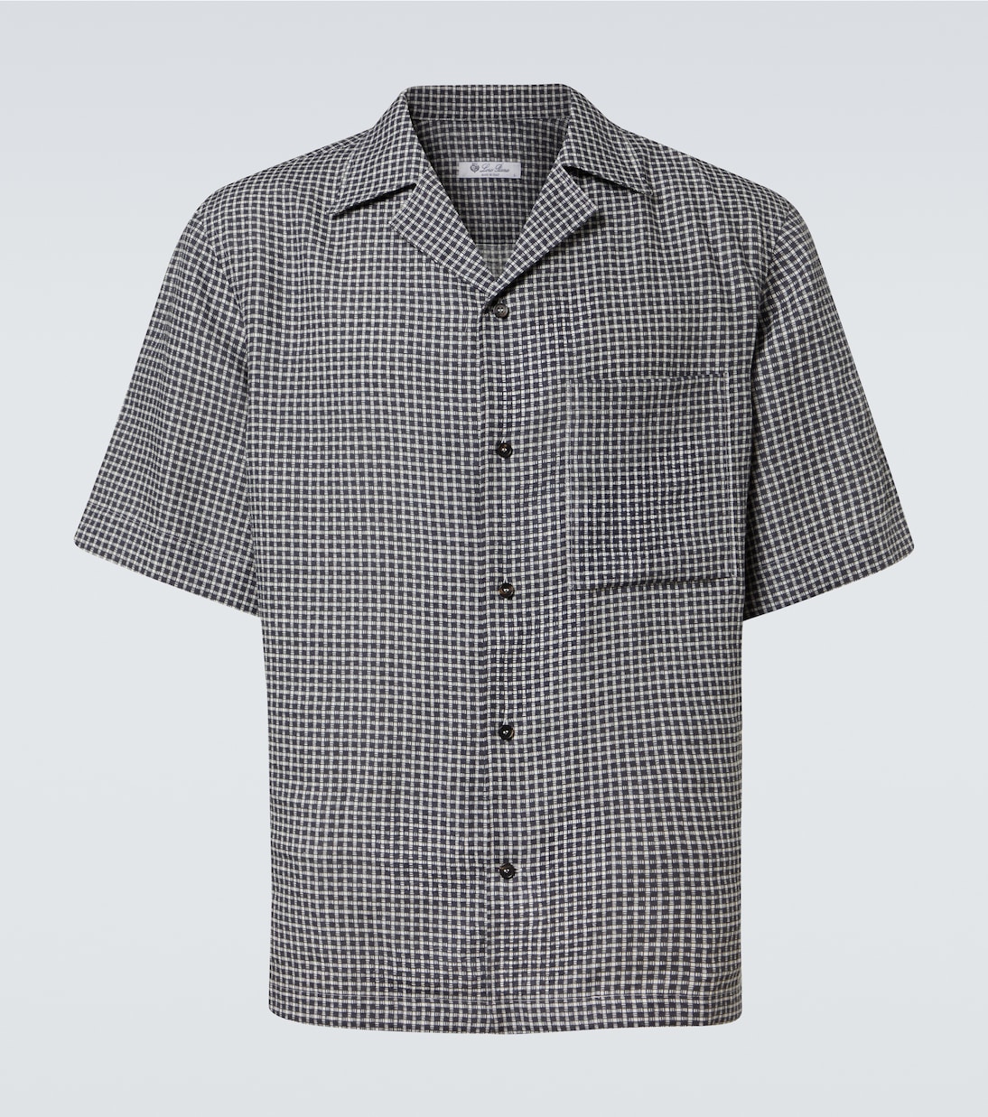 

Проверенная льняная рубашка Loro Piana, Ivory Blue Check