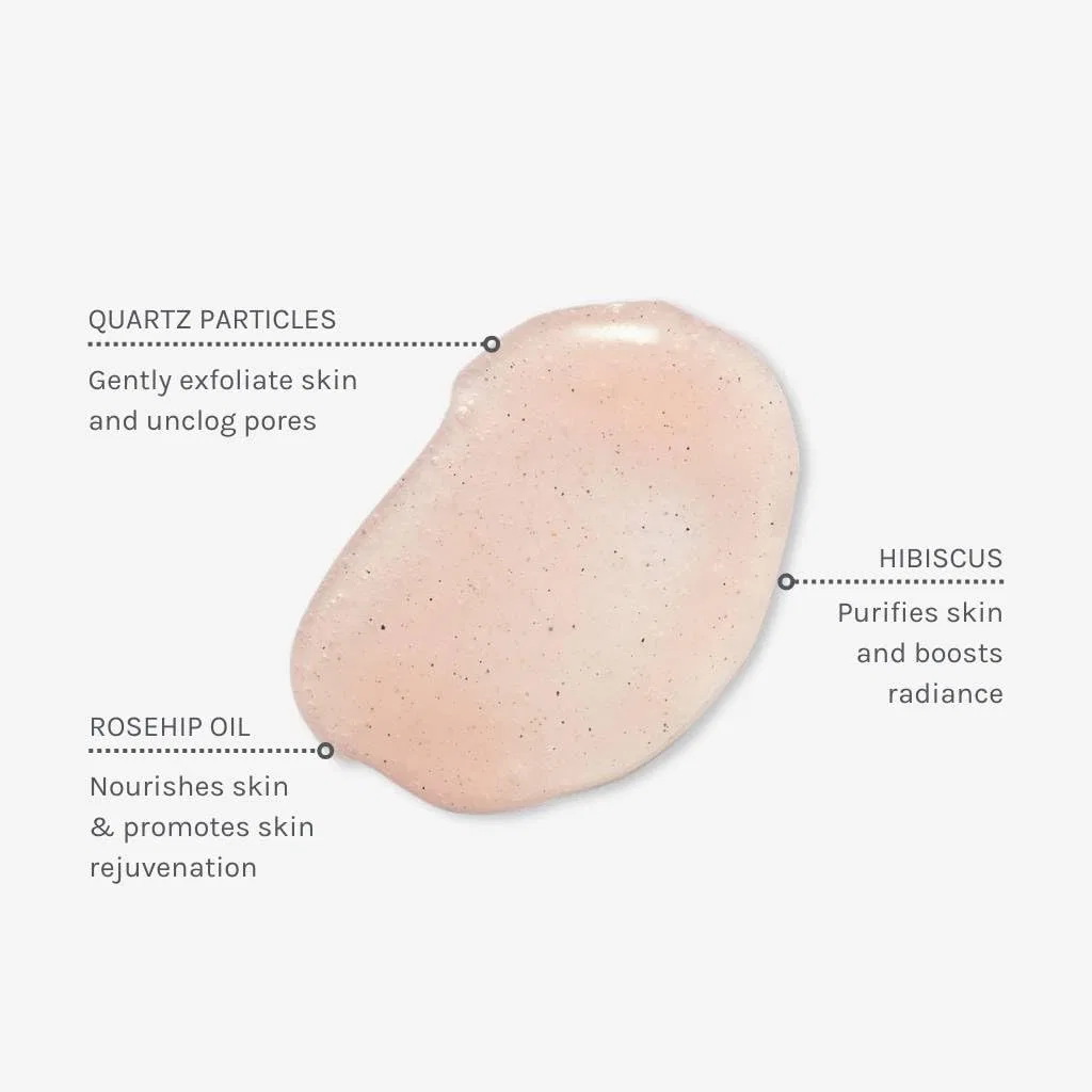 Скраб для лица с розовым кварцем Evolve Organic Beauty 60 мл — фото 4