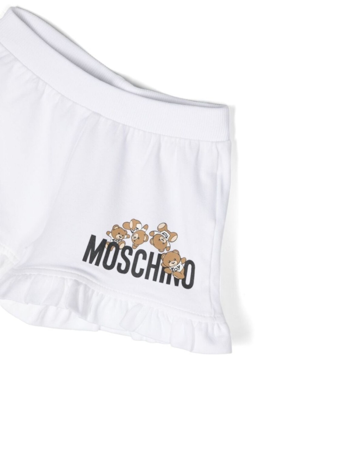 Комплект из топа и шортов с принтом Teddy Bear Moschino Kids, желтый — фото 3