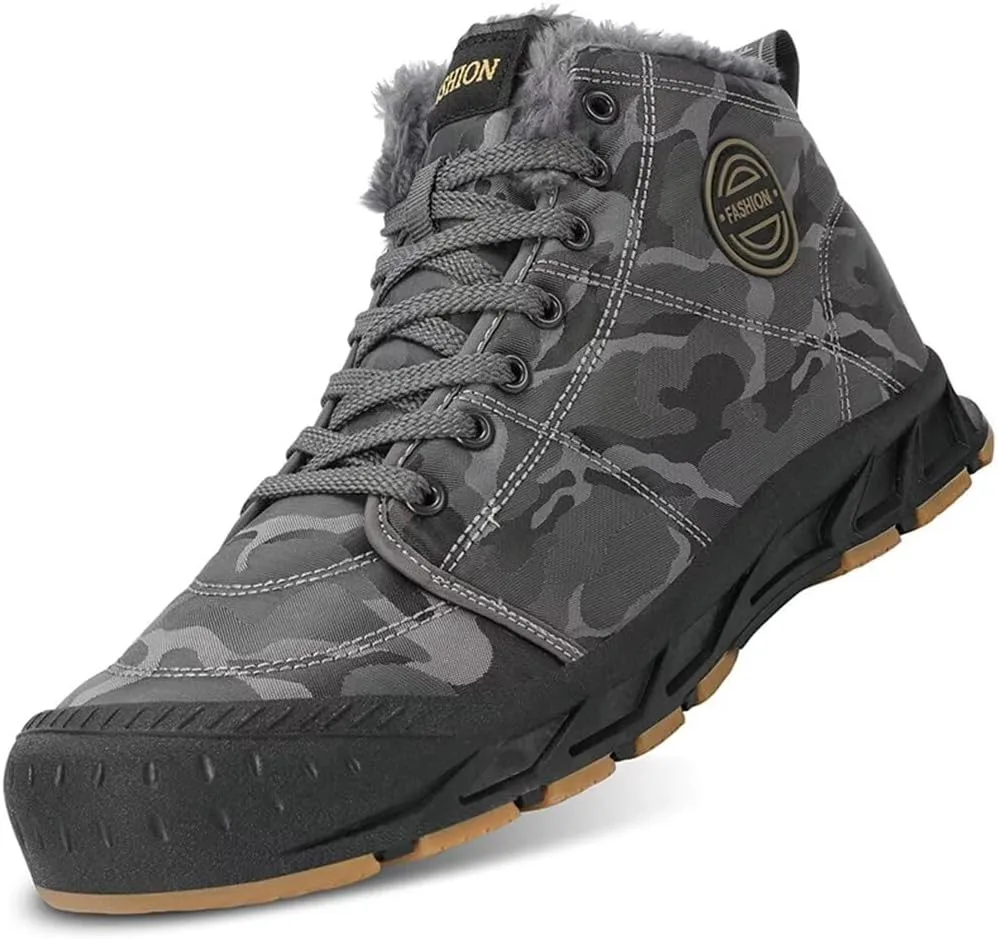 

Мужские зимние ботинки Jakcuz Men Snow, водонепроницаемые, противоскользящие, с утеплителем, теплые высокие ботинки, серый