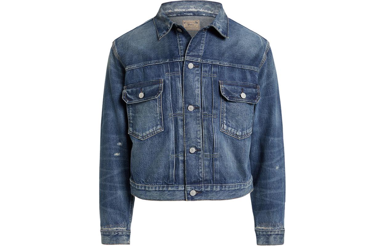 

Polo Ralph Lauren Мужская джинсовая куртка SS24 цвета индиго, Фиолетовый, Polo Ralph Lauren Мужская джинсовая куртка SS24 цвета индиго
