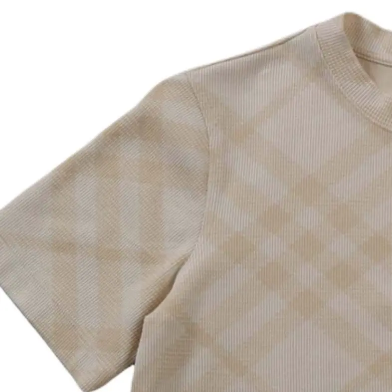 Футболка Burberry Джерси, бежевый — фото 4