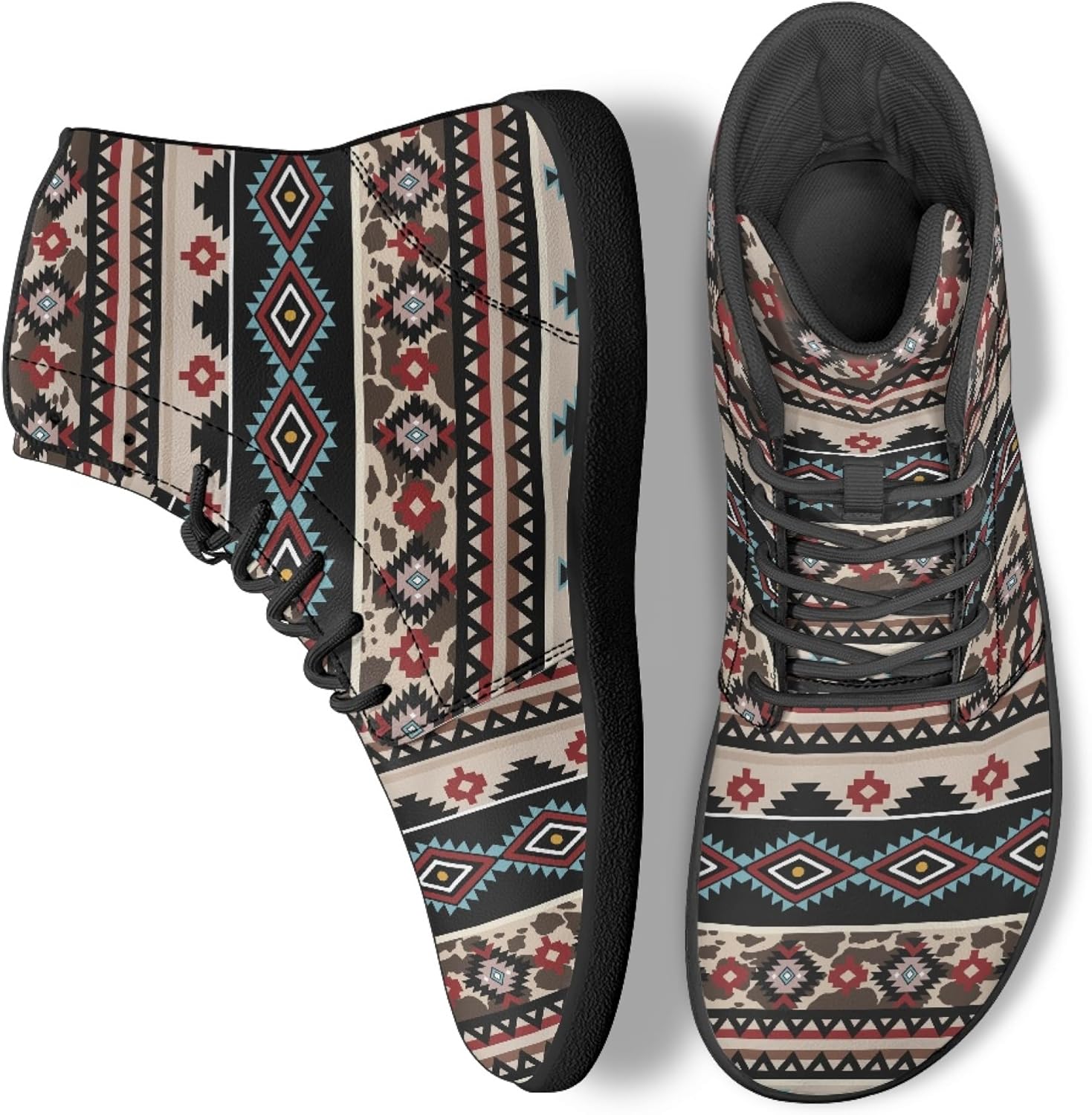 

Кроссовки Novelty Print на высокой подошве для мужчин и женщин, повседневные обувь на шнуровке, босоножки Arleeorkee, коричневый