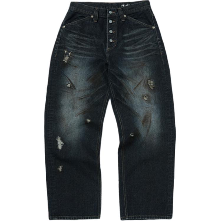 

Выгоревшие джинсы THUG CLUB, синий