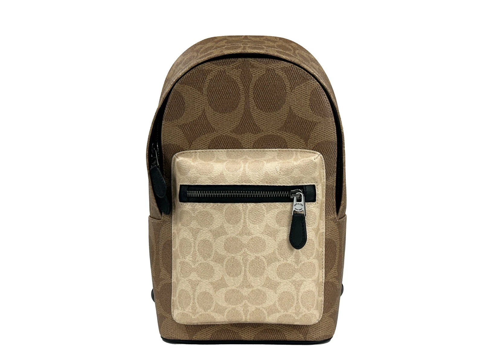 

Рюкзак West Color Block Leather Sling Pack, песочный Coach, песочный