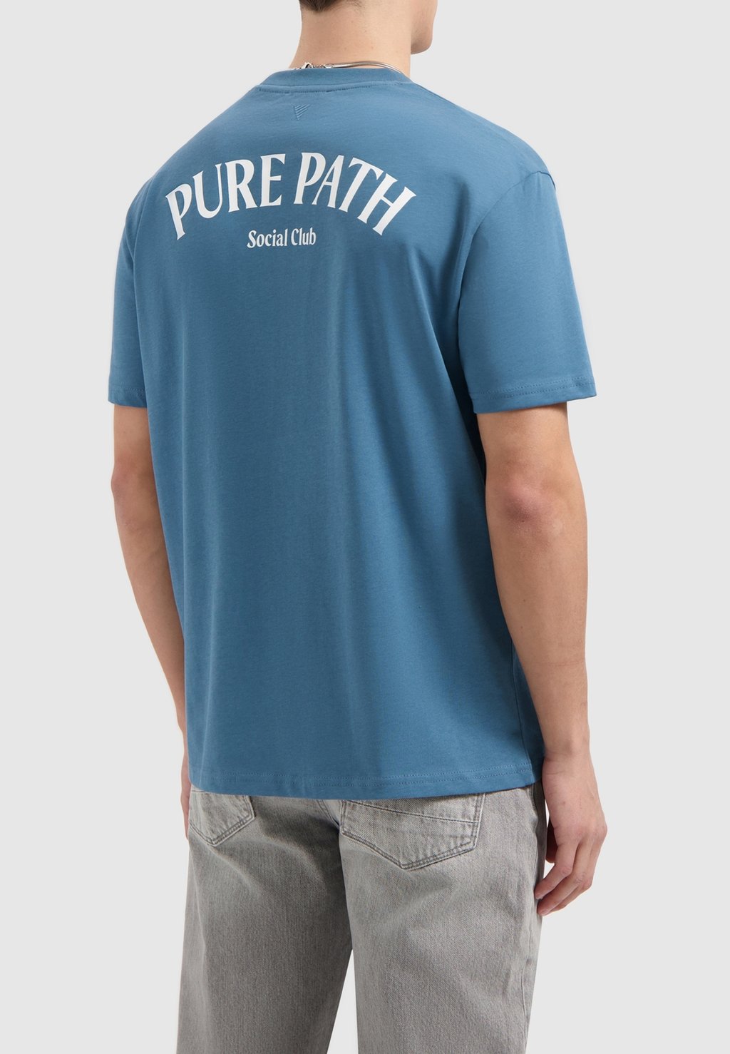 

Футболка с принтом CREWNECK Pure Path, синий