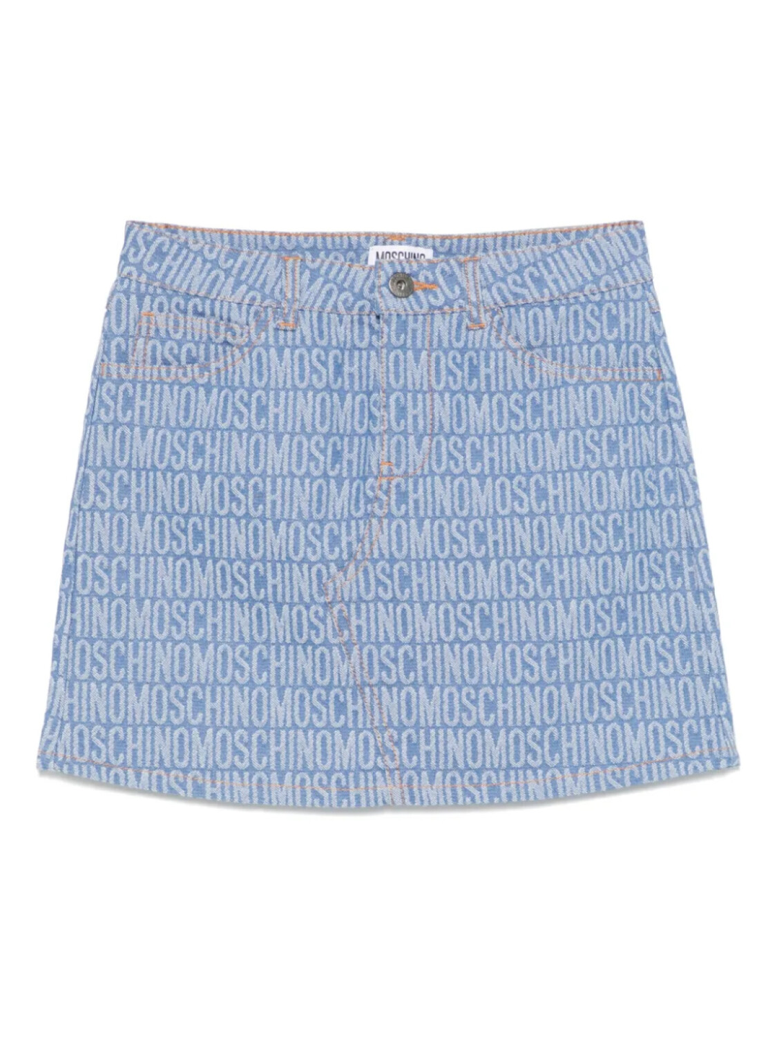 

Юбка с жаккардовым принтом Moschino Kids, синий