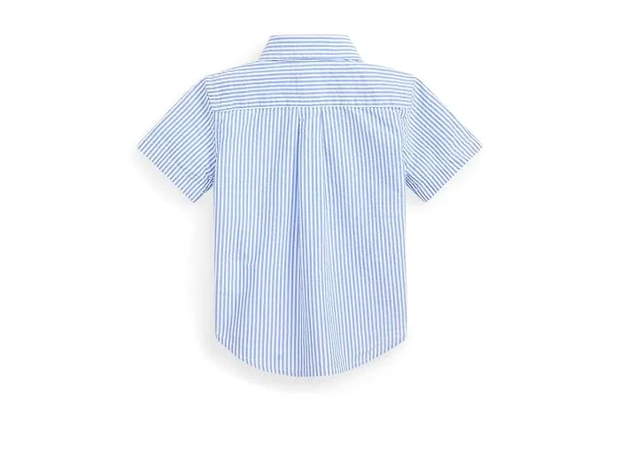 Рубашка из сирсакера в полоску Polo Ralph Lauren Kids, Blue/White — фото 2