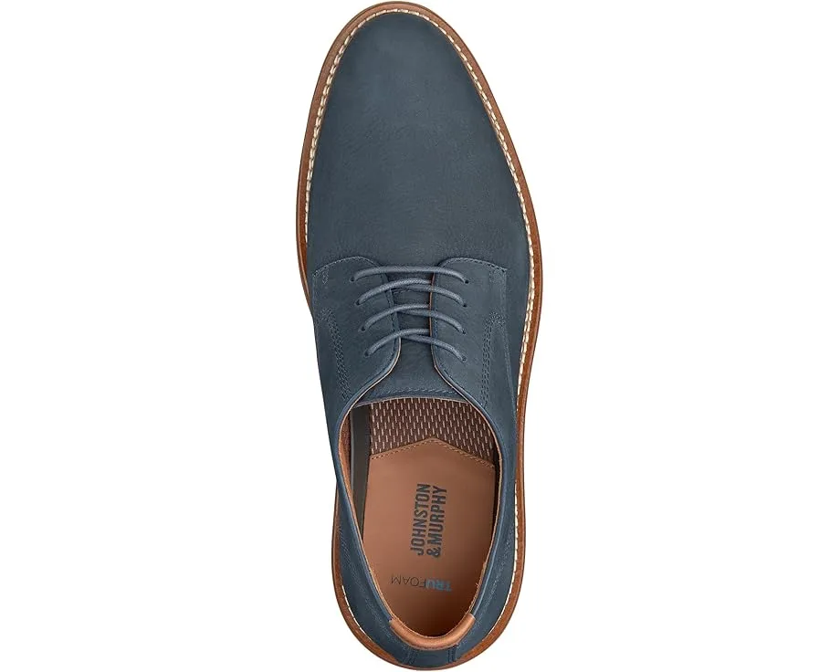 Оксфорды Johnston & Murphy Upton Plain Toe, Navy Nubuck — фото 2