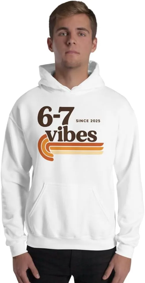 Six Seven Vibes 2025 Unisex Hoodie, 67 Meme Retro