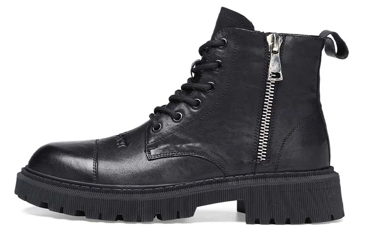Cabbeen Ботинки British Vintage Crew Combat мужские черные