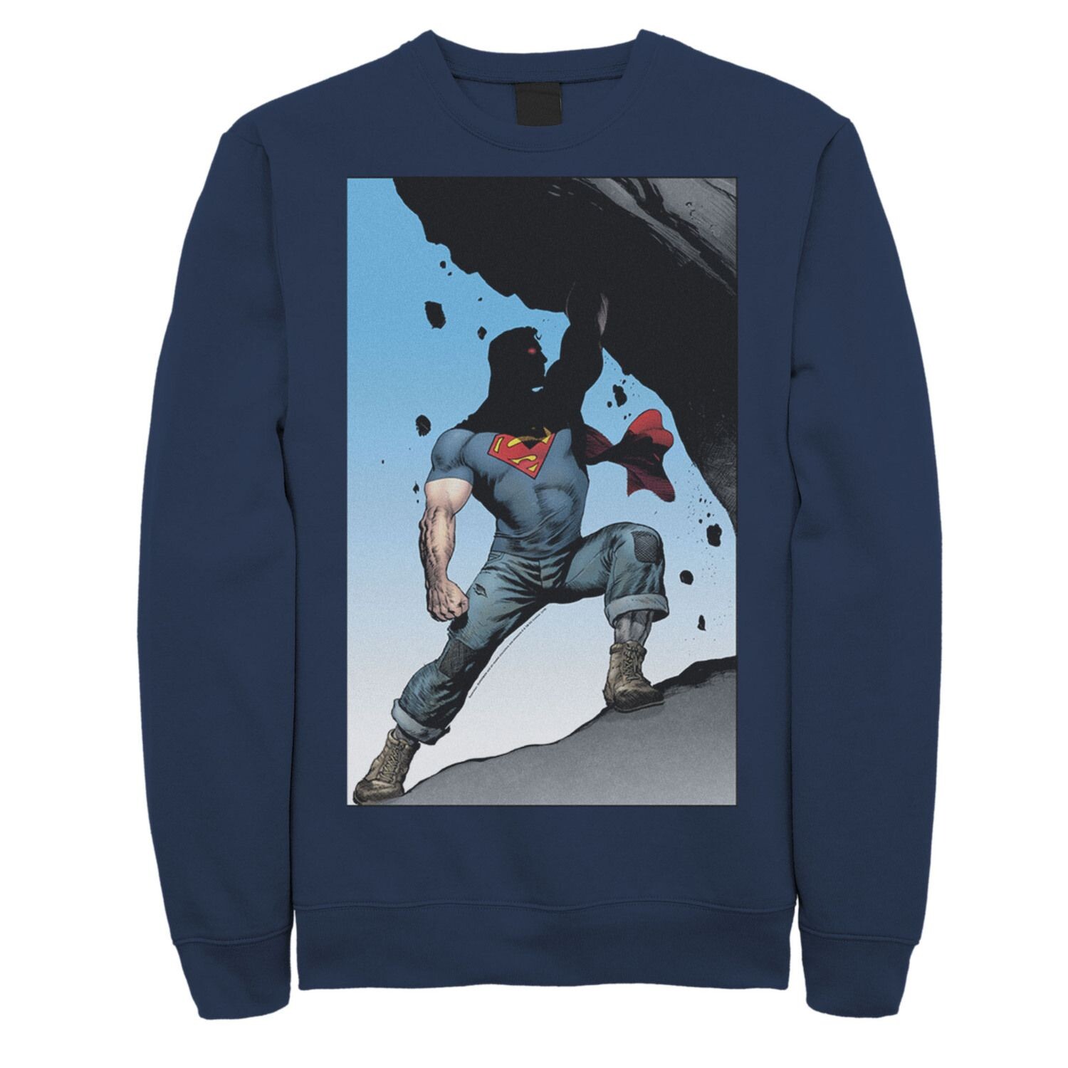 

Мужская толстовка с плакатом Superman Power Lift Comic DC Comics, синий