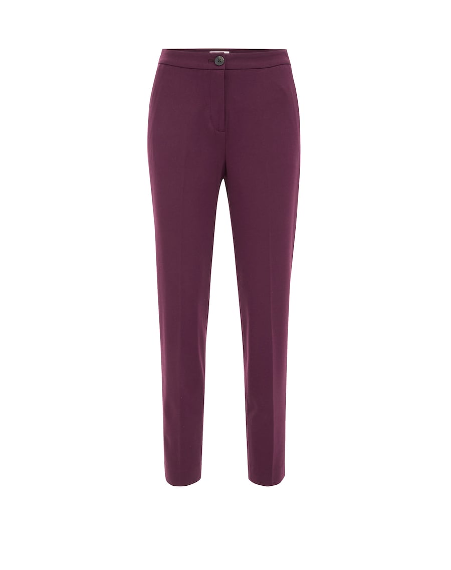 

Узкие брюки со складками WE Fashion, Wine Red