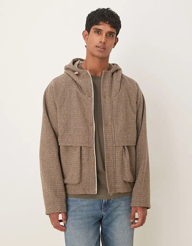 

Ветровка ASOS DESIGN из искусственной шерсти коричневого цвета