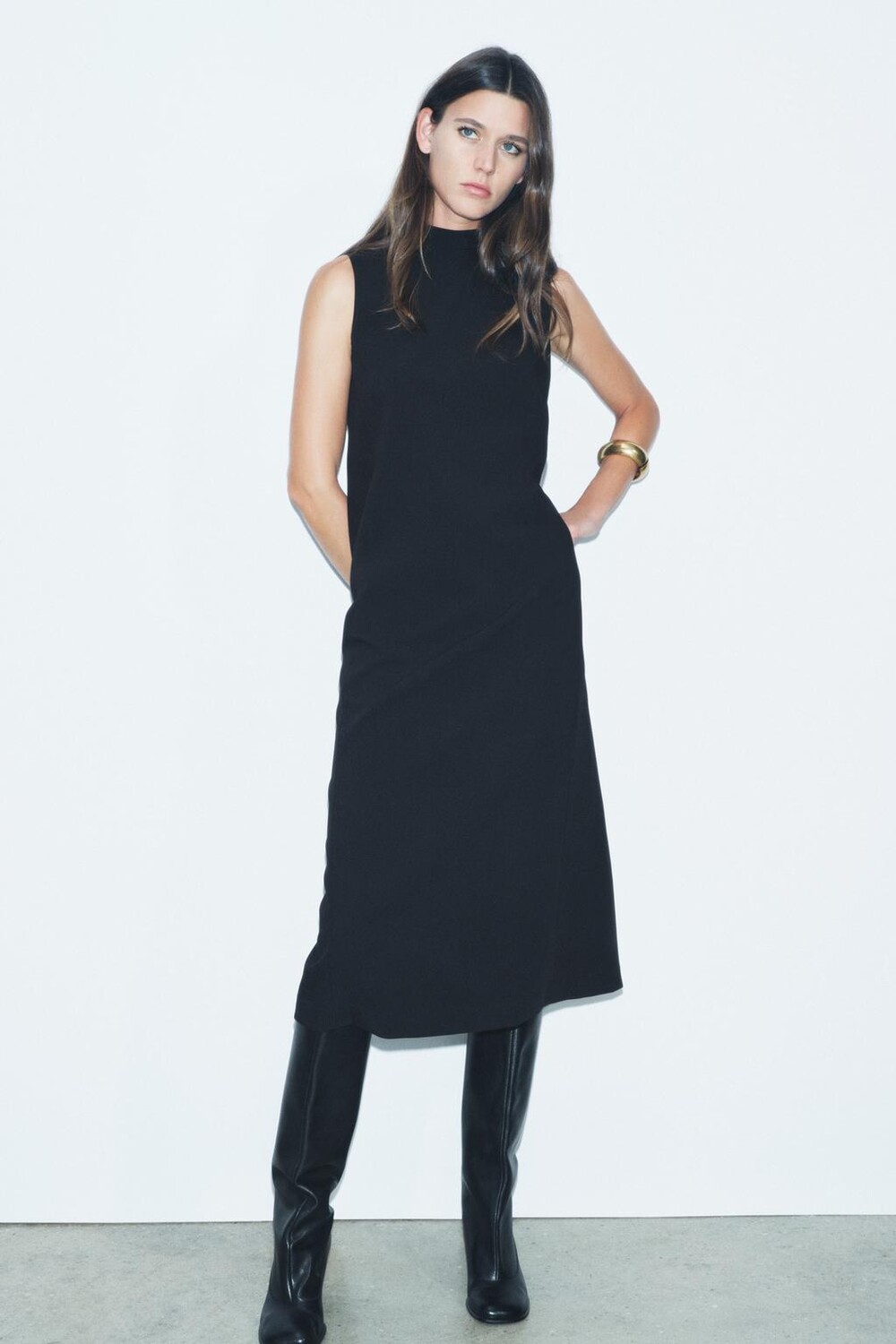 

Платье миди коллекция ZW ZARA, черный