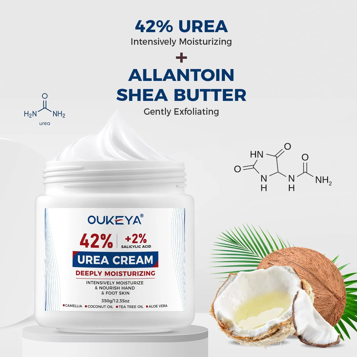 Крем для ног с мочевиной 42% и салициловой кислотой 2% OUKEYA Oukeya, 350 G — фото 3