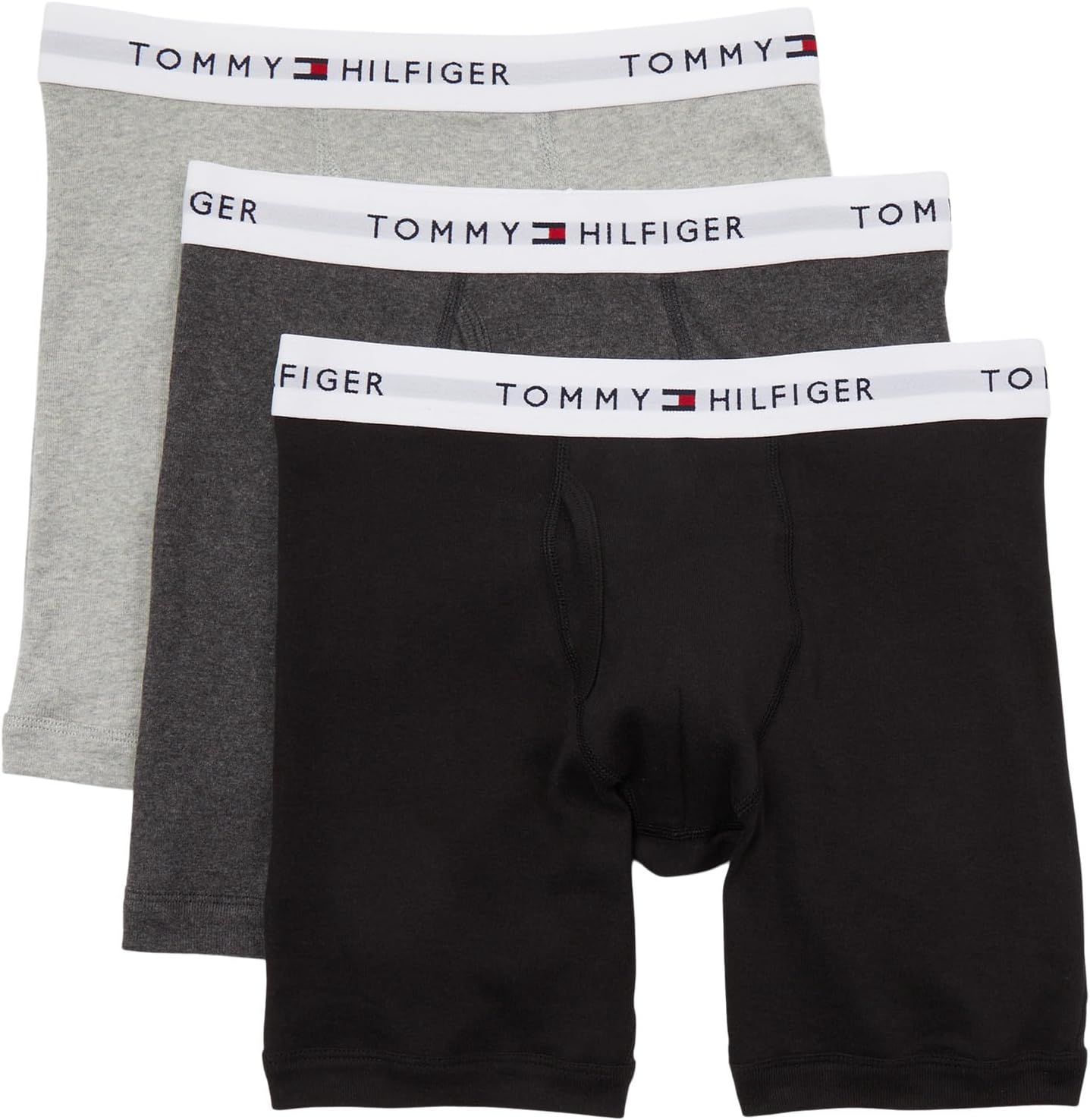 

Боксеры Tommy Hilfiger Cotton Boxer Brief 3-Pack, цвет Grey Heather