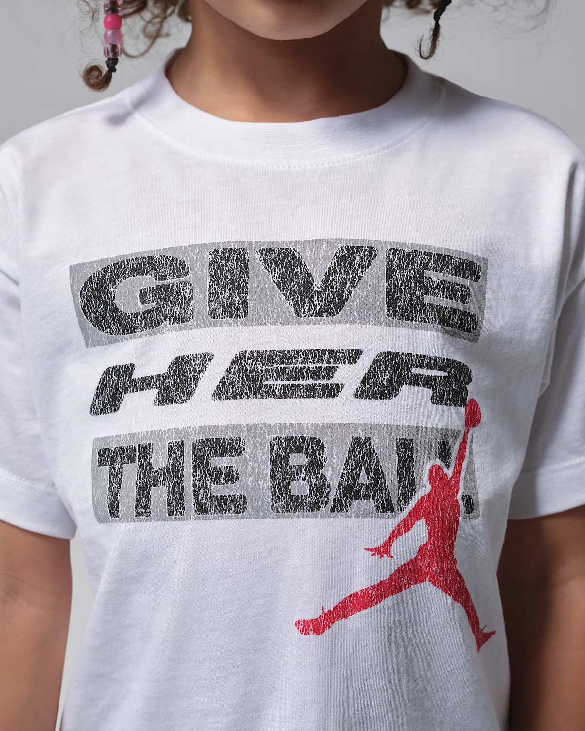 Детская футболка Jordan "Give Her the Ball", White — фото 4