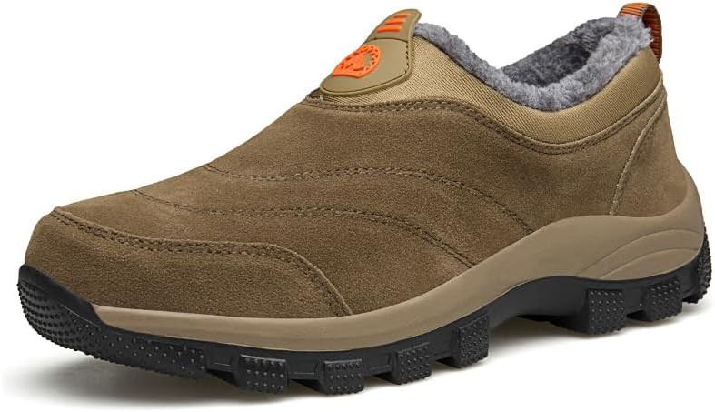 

Зимние непромокаемые ботинки Asifn для мужчин, спорт на улице, модные повседневные, с хлопковой утепленной подкладкой и мехом, походные обувь, коричневый