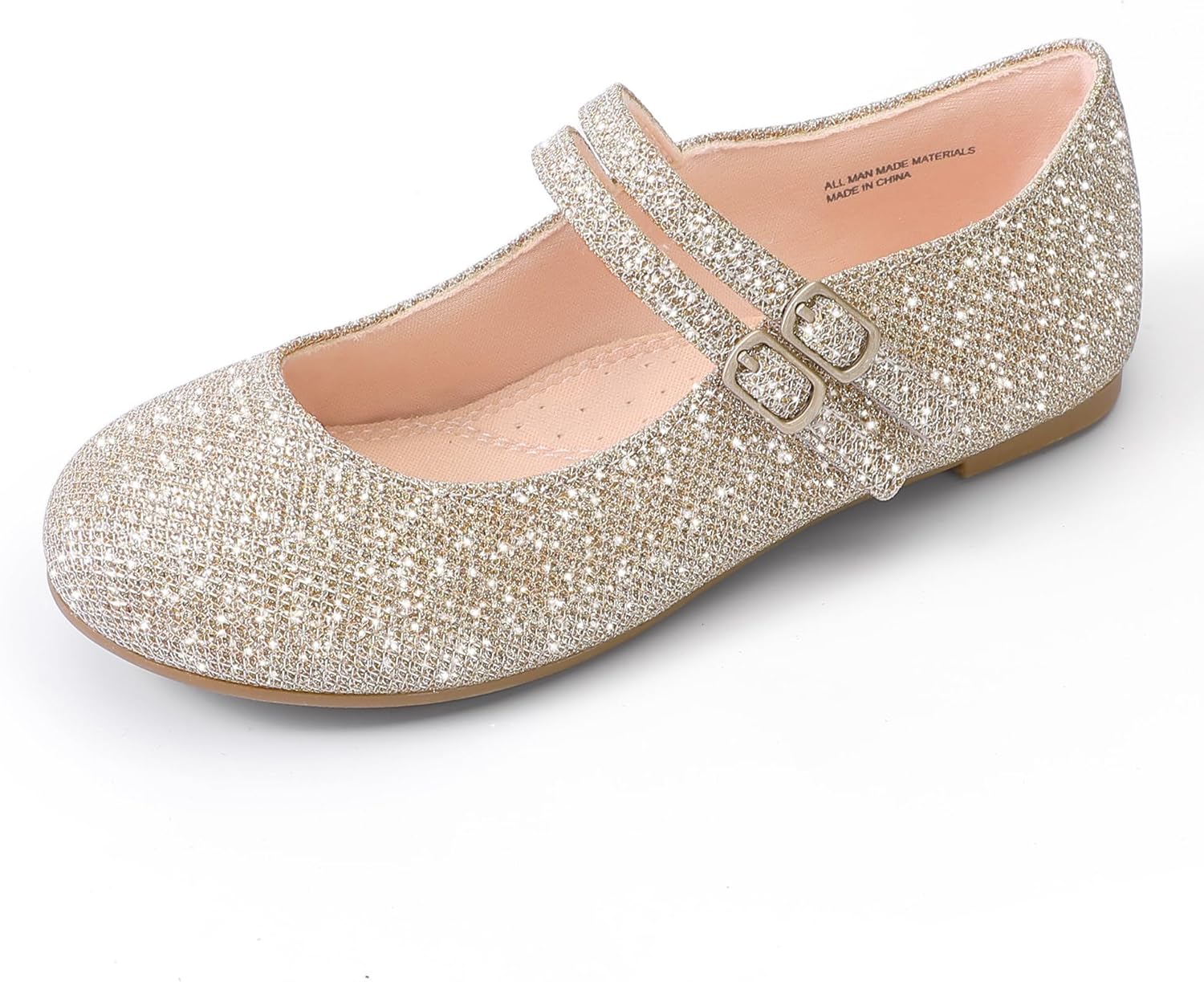 

Детские туфли MIXIN для девочек Mary Jane Балетки для девочек на каждый день Праздничные туфли для школы и свадьбы, золотой