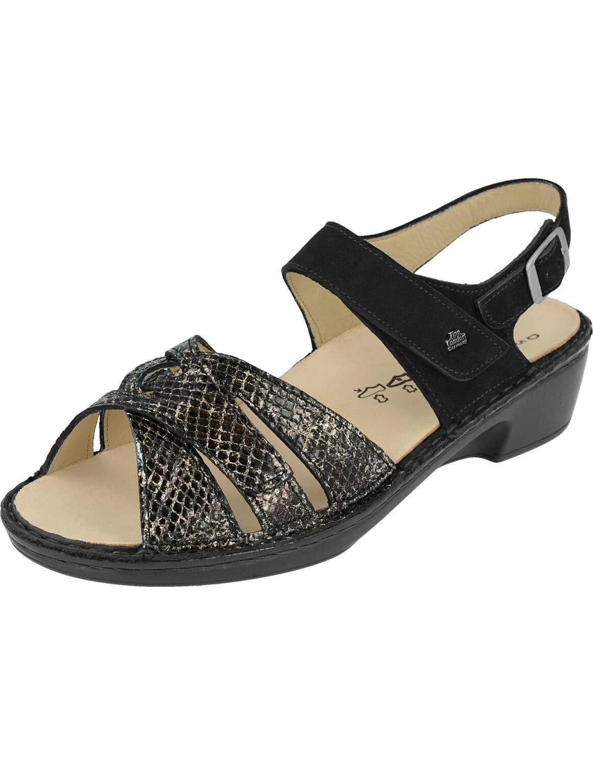 Сандалии Finn Comfort Keilsandalette BUKA, темно-черный