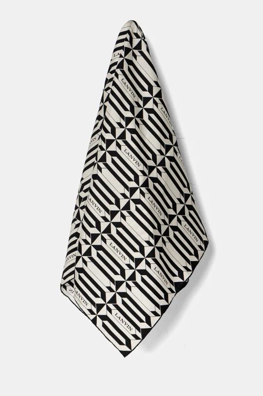 

Шелковый шарф Lanvin, черный