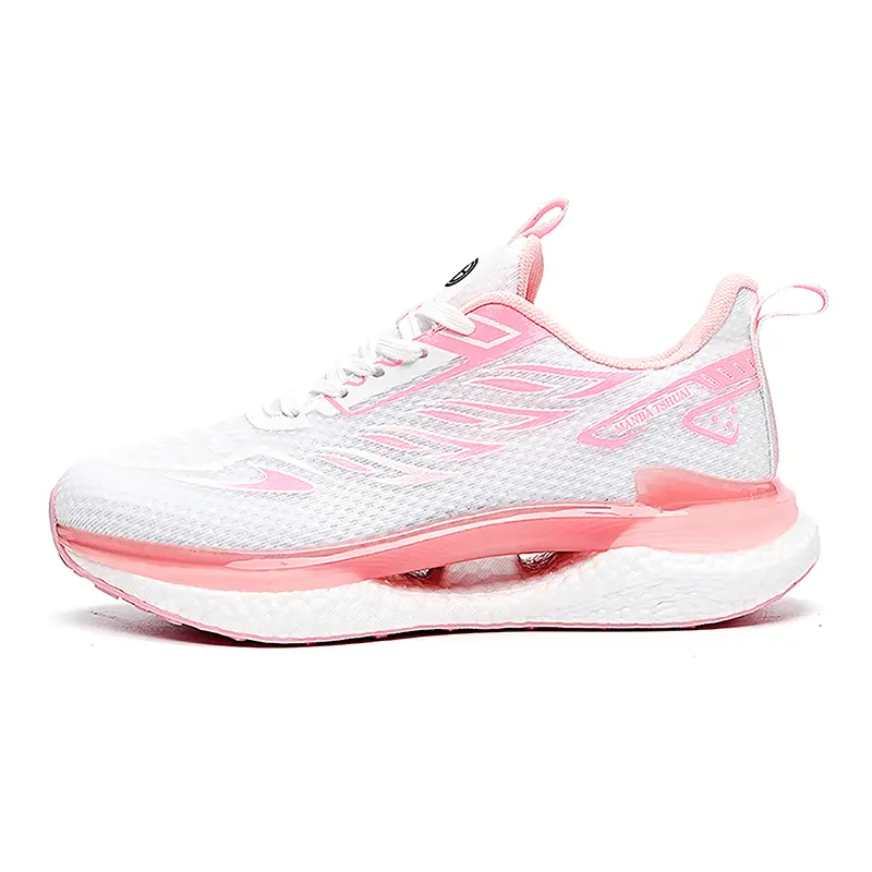 

Кроссовки для бега для детей и подростков с низким верхом, устойчивые к истиранию, с амортизаторами и балансировкой Yi Jiabao, розовый