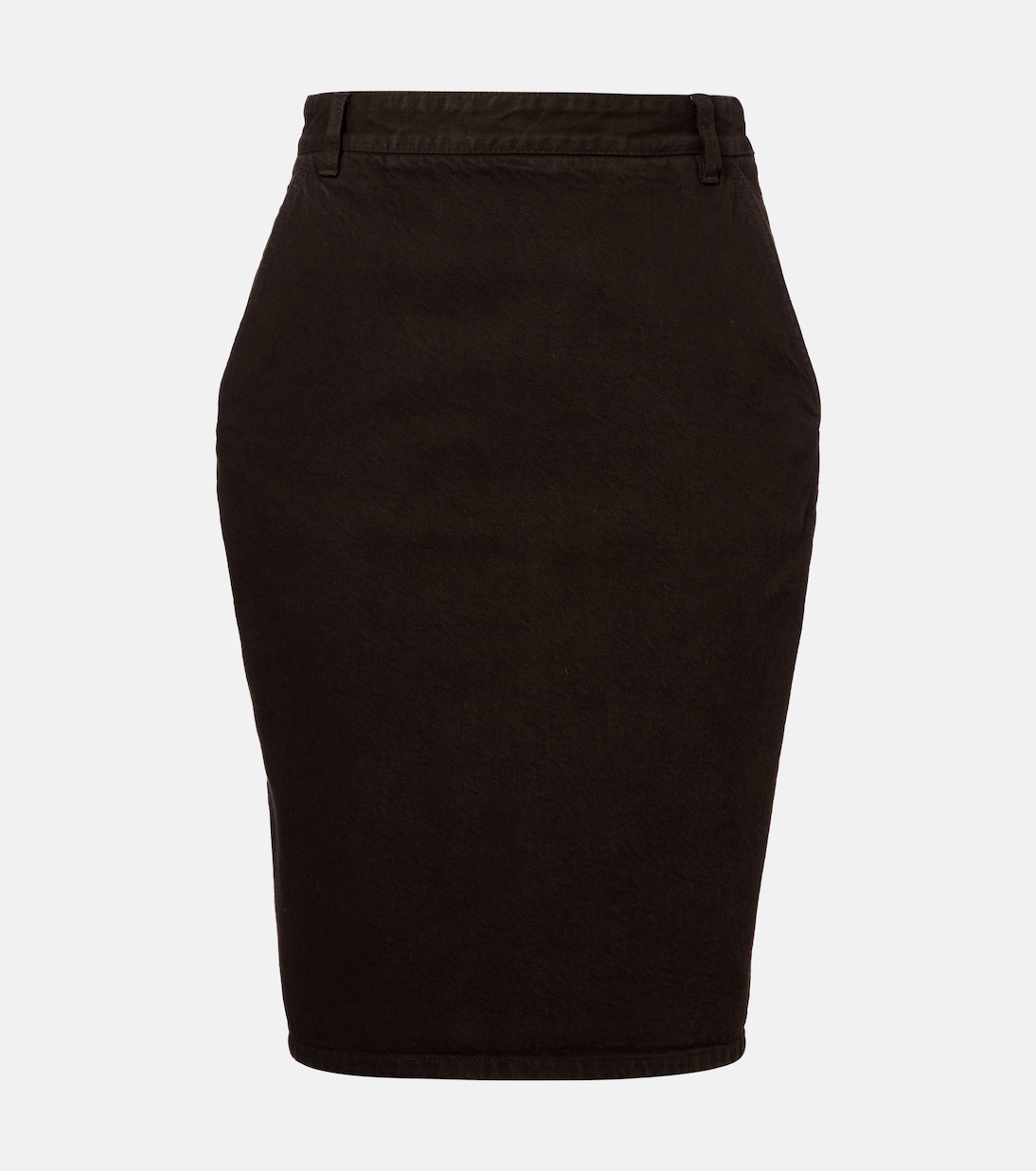 

Юбка-карандаш из хлопка Saint Laurent, Deep Brown
