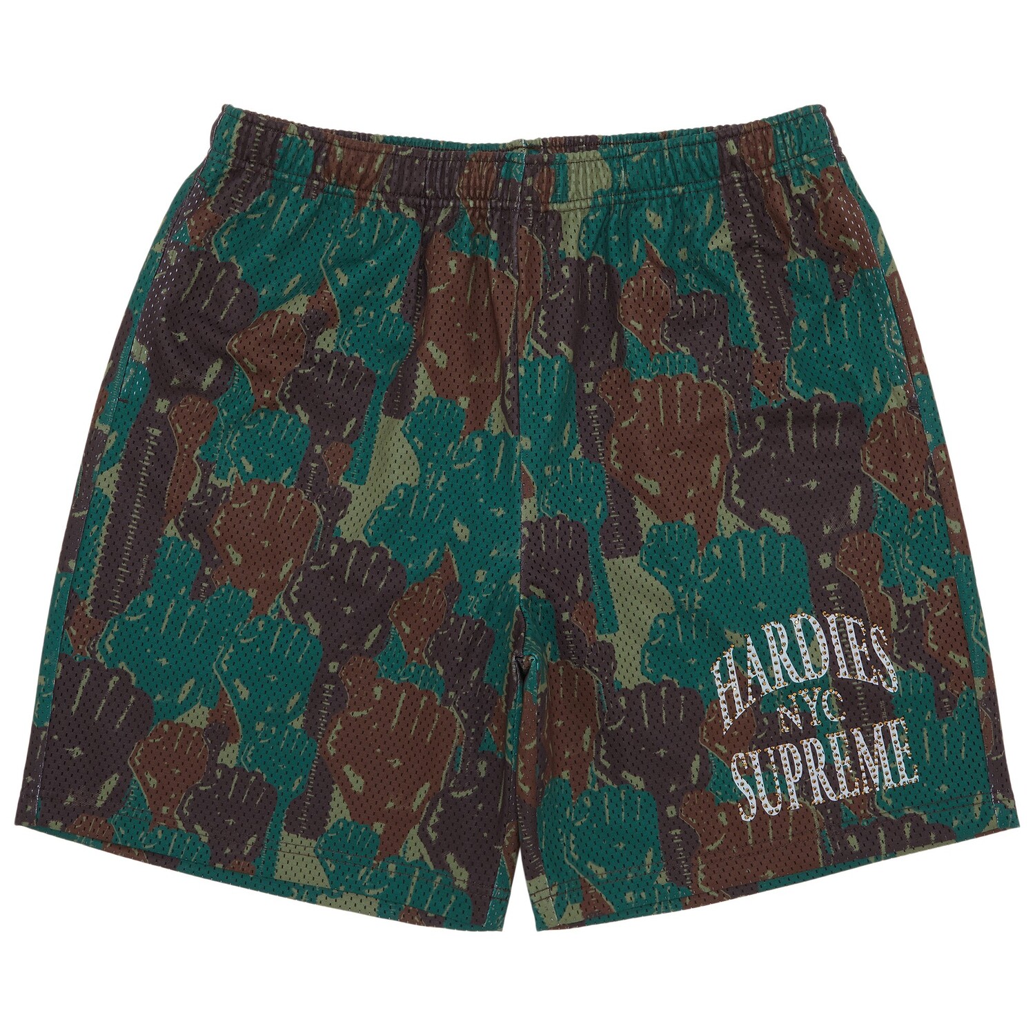 

Баскетбольные шорты Supreme x Hardies с камуфляжным принтом, зеленые