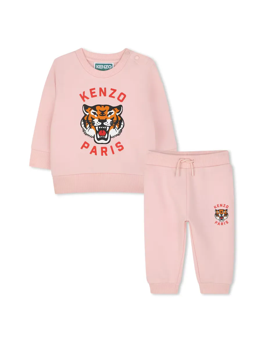 

Розовый хлопковый комплект Kenzo Kids, цвет Rosa