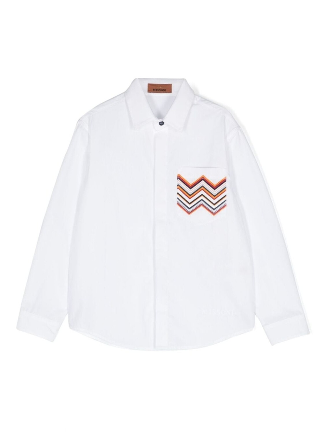 

Missoni Kids рубашка с узором зигзаг, белый