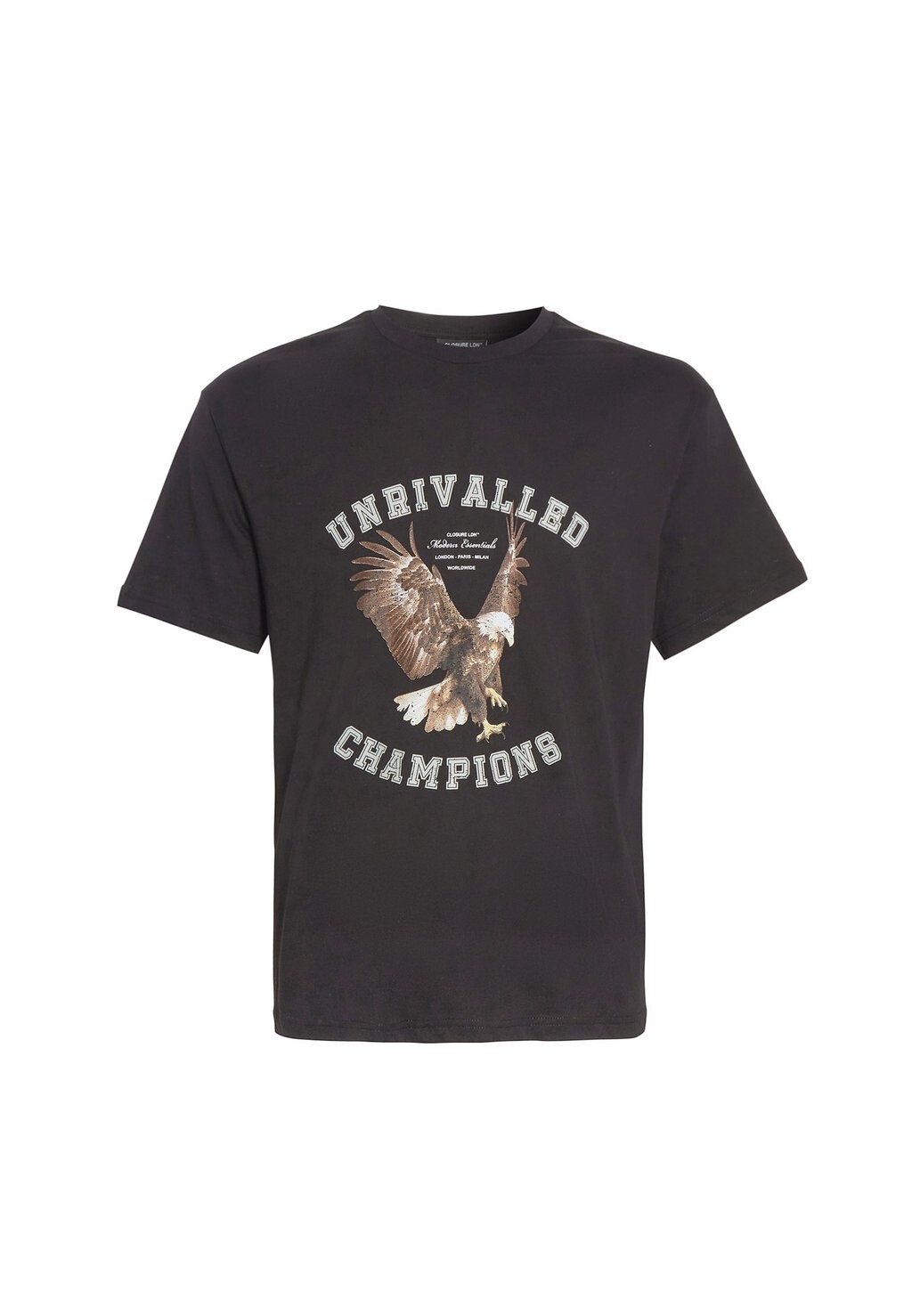 

Футболки с принтом RELAXED FIT UNRIVALLED CHAMPIONS EAGLE TEE CLOSURE London, черный