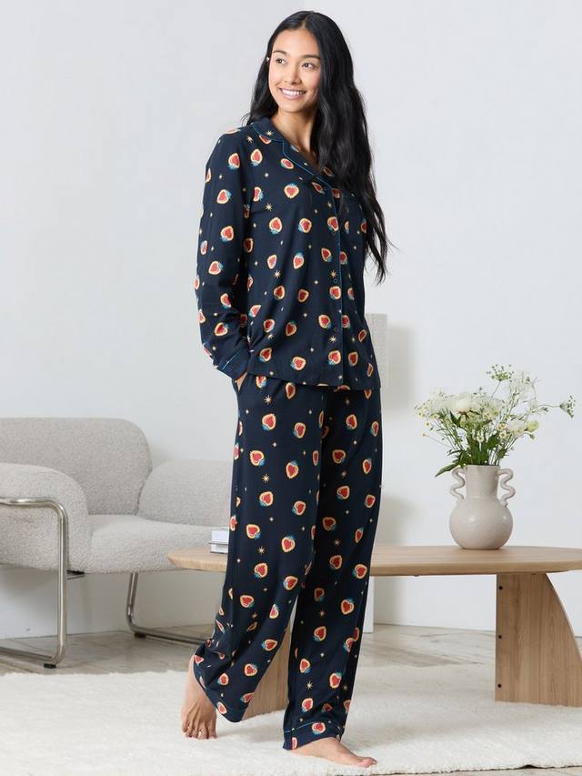 

Пижамный комплект с вырезом-сердечком Chelsea Peers, Navy