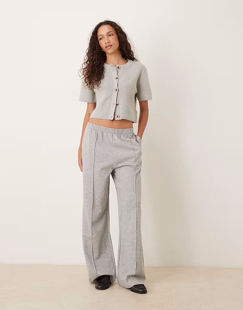 

Спортивные брюки Jersey с декоративными швами серого цвета Brave Soul